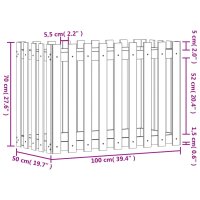 vidaXL Hochbeet Lattenzaun-Design 100x50x70 cm Kiefernholz Impr&auml;gniert