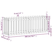 vidaXL Hochbeet Lattenzaun-Design 200x50x70 cm Massivholz Douglasie