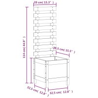 vidaXL Pflanzk&uuml;bel mit Rankhilfe 39x39,5x114 cm Massivholz Douglasie