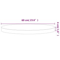 vidaXL Tischplatte &Oslash;60x4 cm Rund Massivholz Buche