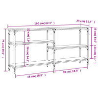 vidaXL Konsolentisch Sonoma-Eiche 160x29x75 cm Holzwerkstoff