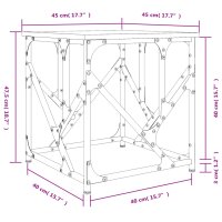 vidaXL Couchtisch Schwarz 45x45x47,5 cm Holzwerkstoff