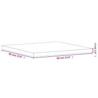 vidaXL Tischplatte 60x60x4 cm Quadratisch Massivholz Buche