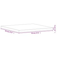 vidaXL Tischplatte 70x70x4 cm Quadratisch Massivholz Buche