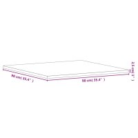 vidaXL Tischplatte 90x90x2,5 cm Quadratisch Massivholz Buche