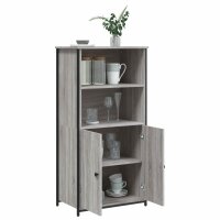 vidaXL Highboard Grau Sonoma 62x36x121,5 cm Holzwerkstoff