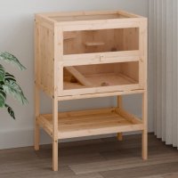 vidaXL Hamsterkäfig 55x40x80 cm Massivholz Tanne
