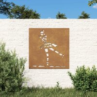 vidaXL Garten-Wanddeko 55x55 cm Cortenstahl Balletttänzerin