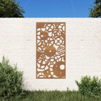 vidaXL Garten-Wanddeko 105x55 cm Cortenstahl Zahnrad-Design
