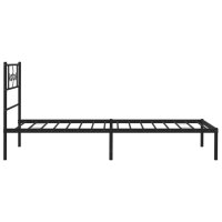 vidaXL Bettgestell mit Kopfteil Metall Schwarz 90x190 cm