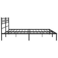 vidaXL Bettgestell mit Kopfteil Metall Schwarz 193x203 cm