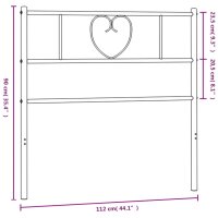 vidaXL Kopfteil Metall Wei&szlig; 107 cm