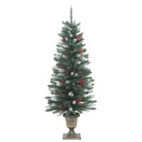 vidaXL K&uuml;nstliche Weihnachtsb&auml;ume 2 Stk. 100 LEDs Gr&uuml;n und Wei&szlig; 120 cm