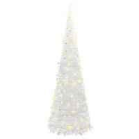 vidaXL Pop-Up-Weihnachtsbaum K&uuml;nstlich 50 LEDs Wei&szlig; 120 cm