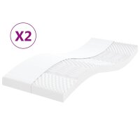 vidaXL Schaumstoffmatratzen 2 Stk. 90x190 cm 7-Zonen...