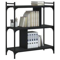 vidaXL Bücherregal 3 Böden Schwarz 76x32x88 cm Holzwerkstoff