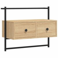 vidaXL TV-Wandschrank Sonoma-Eiche 60,5x30x51 cm Holzwerkstoff