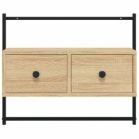 vidaXL TV-Wandschrank Sonoma-Eiche 60,5x30x51 cm Holzwerkstoff