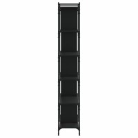 vidaXL B&uuml;cherregal 6 B&ouml;den Schwarz 76x32x192 cm Holzwerkstoff