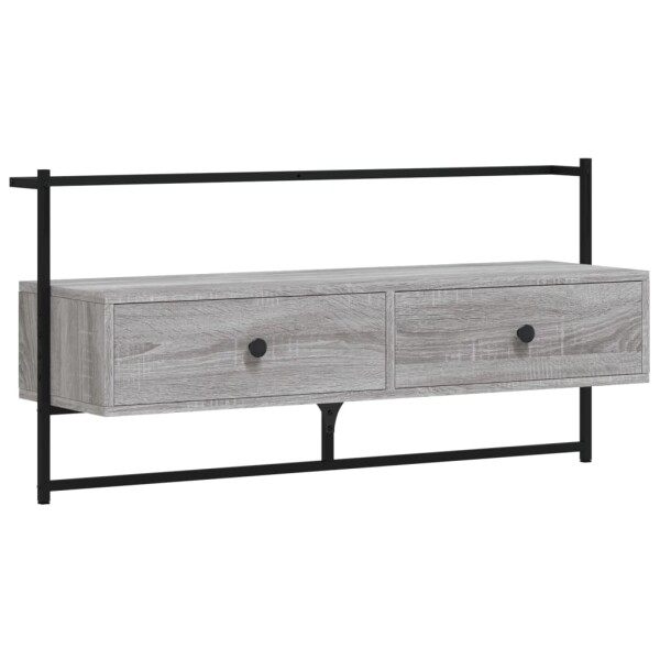 vidaXL TV-Wandschrank Grau Sonoma 100,5x30x51 cm Holzwerkstoff