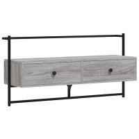 vidaXL TV-Wandschrank Grau Sonoma 100,5x30x51 cm Holzwerkstoff