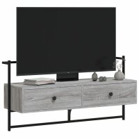 vidaXL TV-Wandschrank Grau Sonoma 100,5x30x51 cm Holzwerkstoff