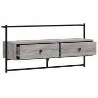 vidaXL TV-Wandschrank Grau Sonoma 100,5x30x51 cm Holzwerkstoff