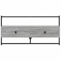 vidaXL TV-Wandschrank Grau Sonoma 100,5x30x51 cm Holzwerkstoff