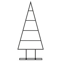 vidaXL Metall-Weihnachtsbaum Deko Schwarz 60 cm