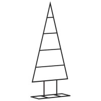 vidaXL Metall-Weihnachtsbaum Deko Schwarz 60 cm