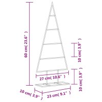 vidaXL Metall-Weihnachtsbaum Deko Schwarz 60 cm