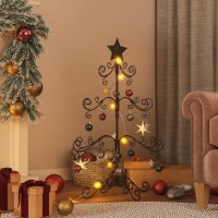 vidaXL Metall-Weihnachtsbaum f&uuml;r Dekorationen Schwarz 90 cm