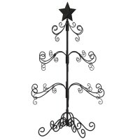 vidaXL Metall-Weihnachtsbaum f&uuml;r Dekorationen Schwarz 90 cm