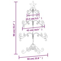 vidaXL Metall-Weihnachtsbaum f&uuml;r Dekorationen Schwarz 90 cm