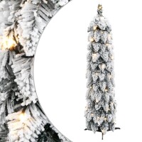 vidaXL K&uuml;nstlicher Weihnachtsbaum Beleuchtung &amp; Schnee 45 LEDs 90 cm