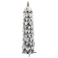 vidaXL K&uuml;nstlicher Weihnachtsbaum Beleuchtung &amp; Schnee 45 LEDs 90 cm