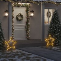 vidaXL Weihnachtsstern mit Erdspießen und 80 LEDs...