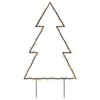 vidaXL Weihnachtsbaum mit Erdspie&szlig;en und 80 LEDs 60 cm