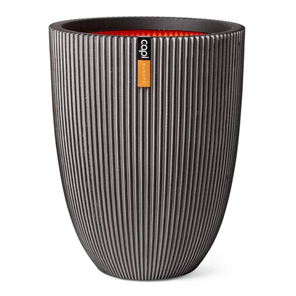 Capi Vase Groove Elegant 34x46 cm Anthrazit