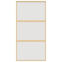 vidaXL Schiebet&uuml;r Golden 102,5x205 cm Matt ESG-Glas und Aluminium