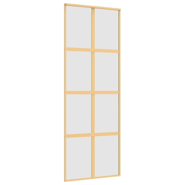 vidaXL Schiebet&uuml;r Golden 76x205 cm Matt ESG-Glas und Aluminium