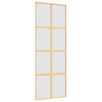 vidaXL Schiebetür Golden 76x205 cm Matt ESG-Glas und...