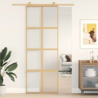 vidaXL Schiebetür Golden 76x205 cm Matt ESG-Glas und...