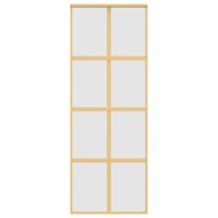 vidaXL Schiebet&uuml;r Golden 76x205 cm Matt ESG-Glas und Aluminium