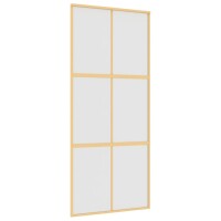 vidaXL Schiebetür Golden 90x205 cm Matt ESG-Glas und...