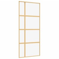 vidaXL Schiebetür Golden 90x205 cm ESG-Klarglas und...