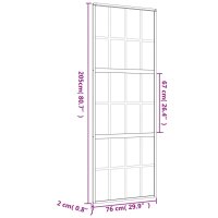 vidaXL Schiebet&uuml;r Golden 76x205 cm ESG-Klarglas und Aluminium