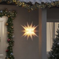 vidaXL LED-Weihnachtsstern Faltbar Wei&szlig; 57 cm