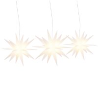 vidaXL LED-Weihnachtssterne 3 Stk. Faltbar Weiß