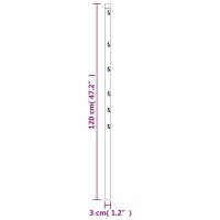 vidaXL Zaunpfosten 15 Stk. Silbern 120 cm Verzinkter Stahl